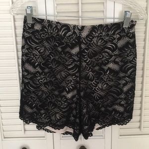 Black Lace Shorts